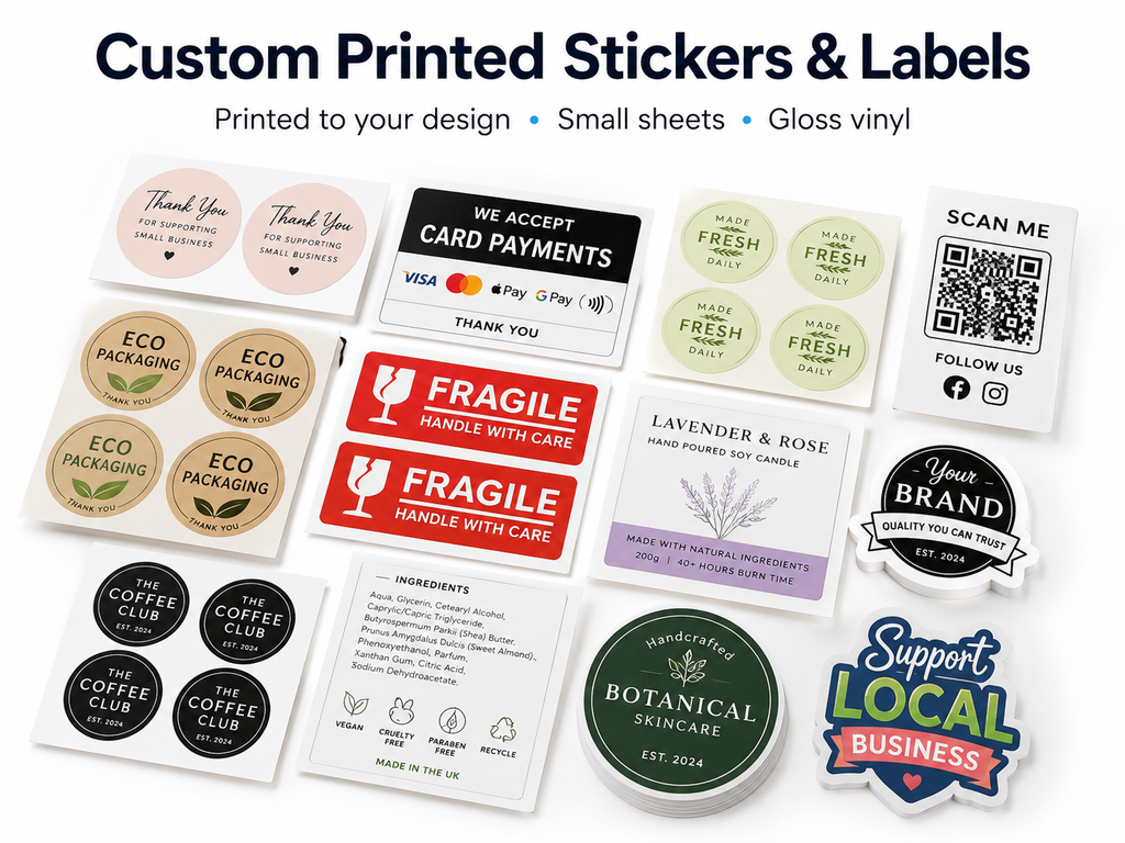 Custom Printed Vinyl Stickers & Labels – Business & Trade Printing