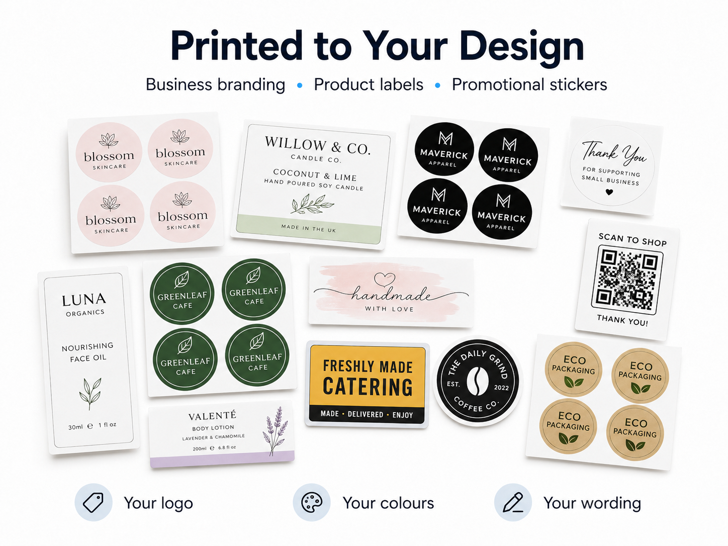 Custom Printed Vinyl Stickers & Labels – Business & Trade Printing