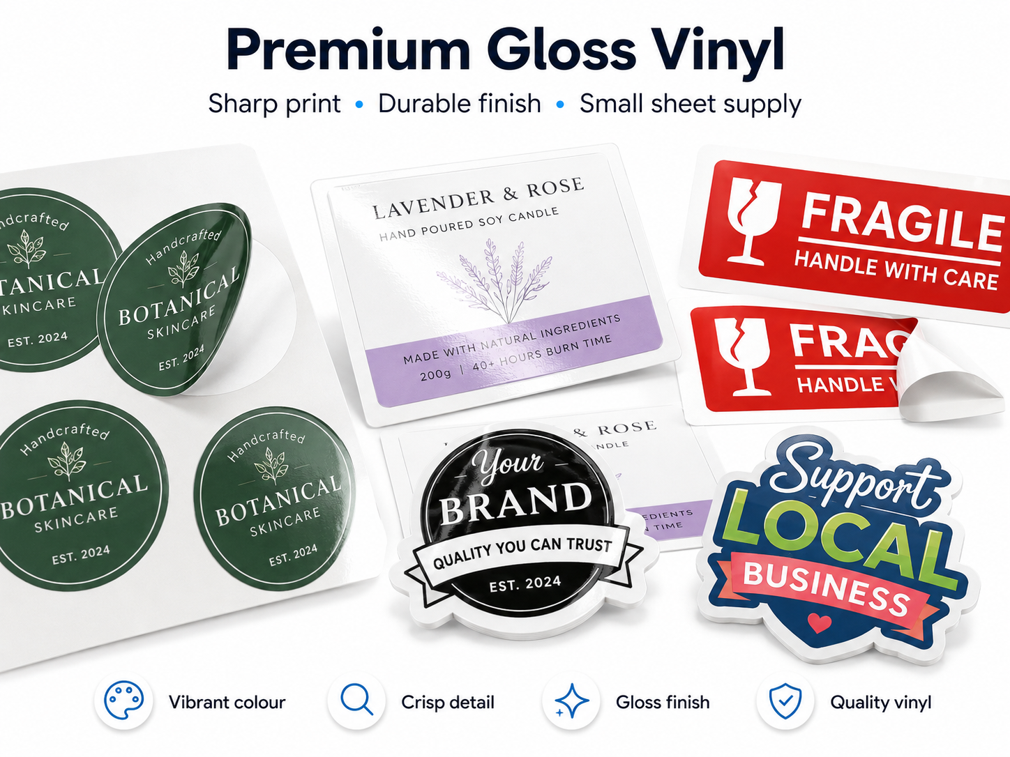 Custom Printed Vinyl Stickers & Labels – Business & Trade Printing