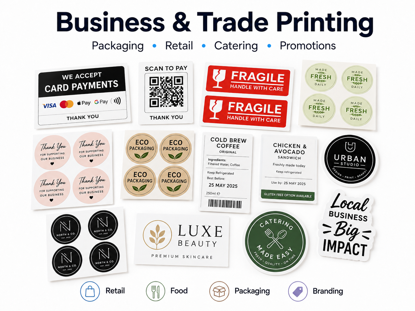 Custom Printed Vinyl Stickers & Labels – Business & Trade Printing