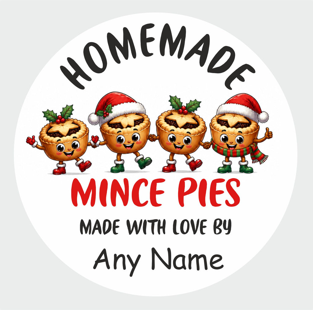 39 Personalised Christmas Mince pies Baking Labels Any Name Printed