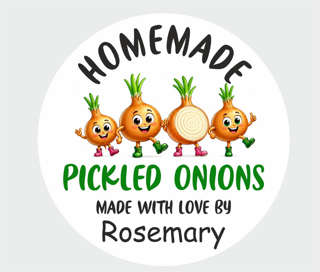 39 Personalised Pickled Onion Labels, Any Name printed, Jar Labels