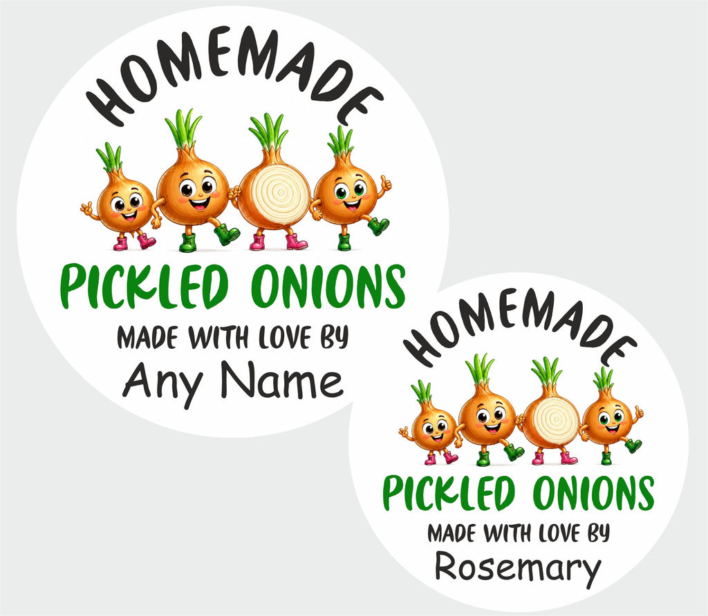 39 Personalised Pickled Onion Labels, Any Name printed, Jar Labels