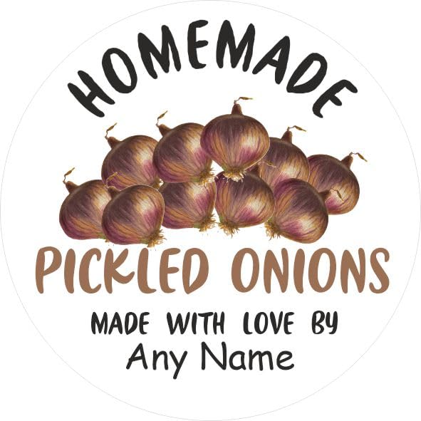 39 Pickled Onion Jar Labels, Stickers Personalised with Any Name