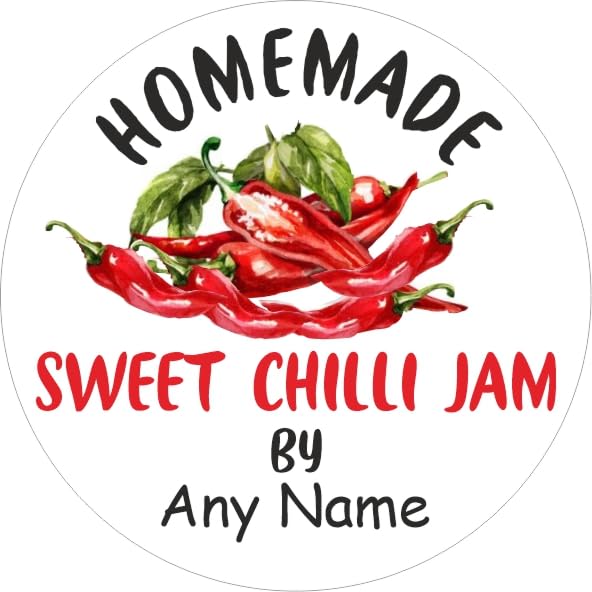 39 Sweet Chilli jam Labels, Stickers Personalised with Any Name