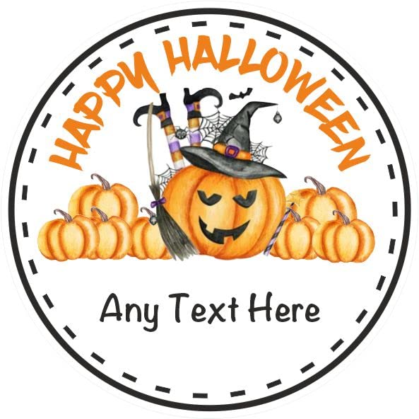 26 Personalised Happy Halloween Stickers & Bags & 26 Business, Farm Shop Nursery