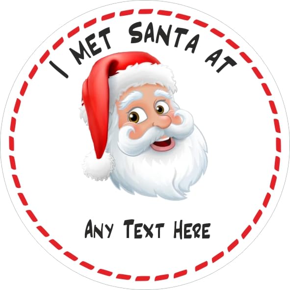 39 I met Santa stickers personalised with your text