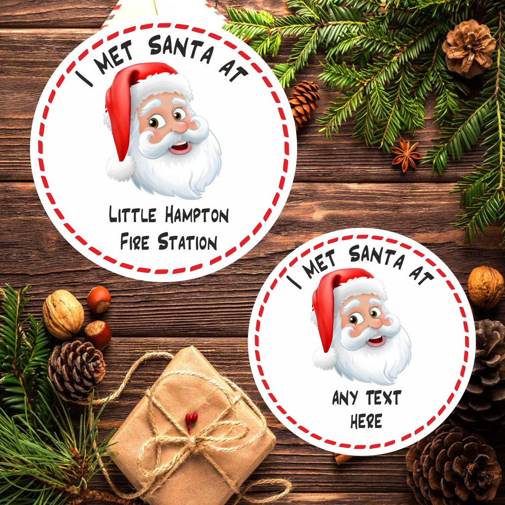 39 I met Santa stickers personalised with your text