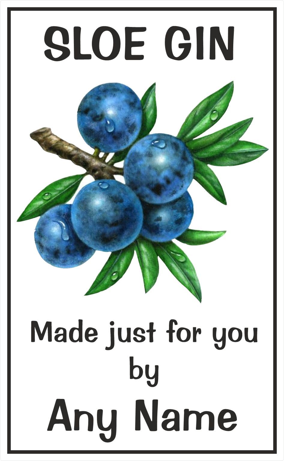 8 Personalised Sloe Gin Bottle Labels Great Christmas Gift, Stocking Filler, Neighbour etc