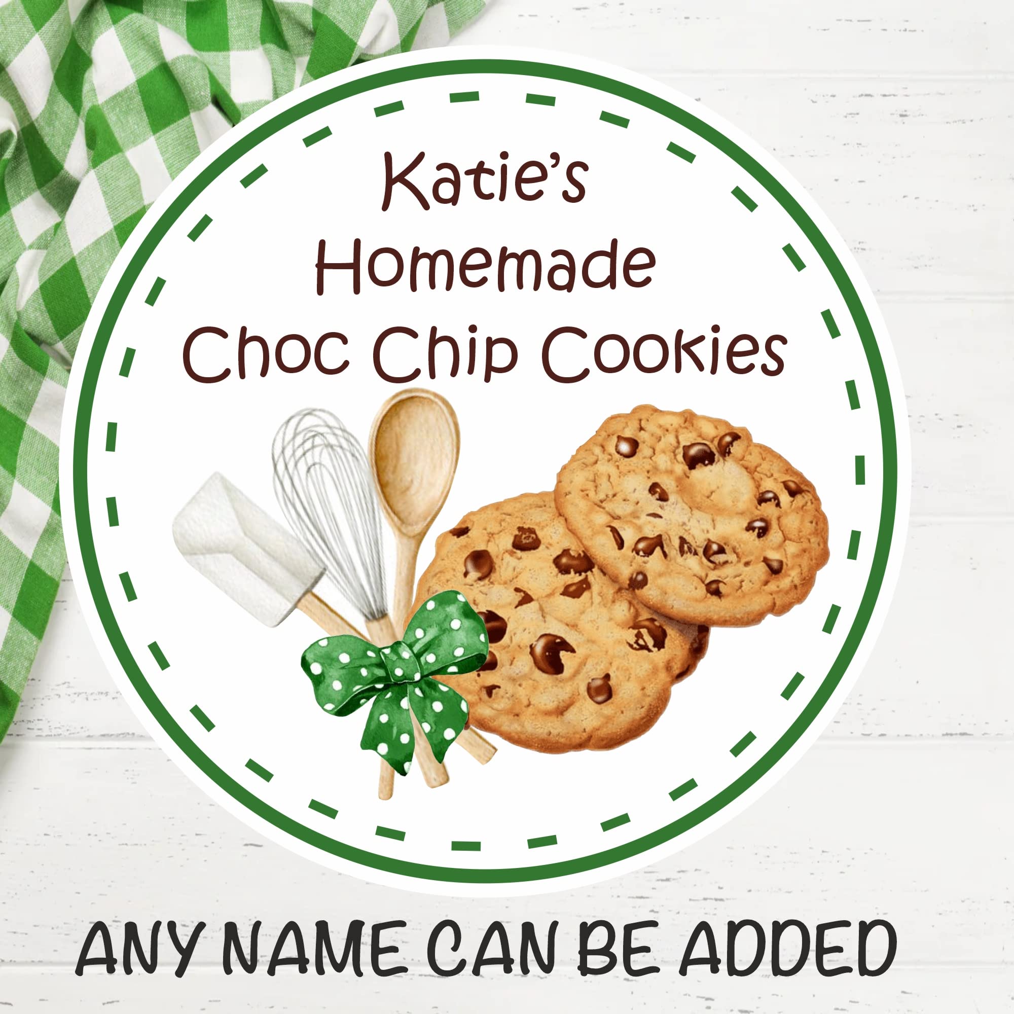 39 Personalised Stickers Choc Chip Cookie Labels Home Baking Biscuit Making