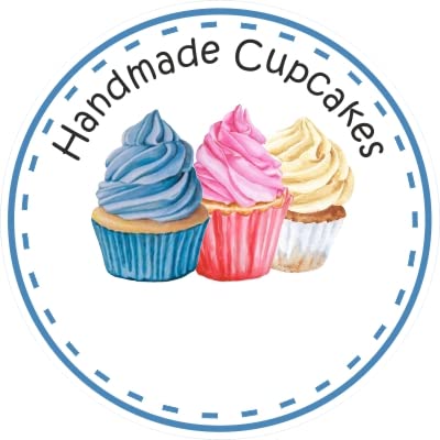 39 Personalised Baking Cake Labels Handmade Cupcake Design, Boxes, Bags, Gift