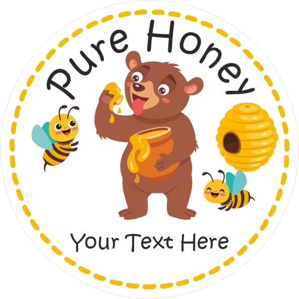 39 Personalised Honey Jar Labels, Stickers