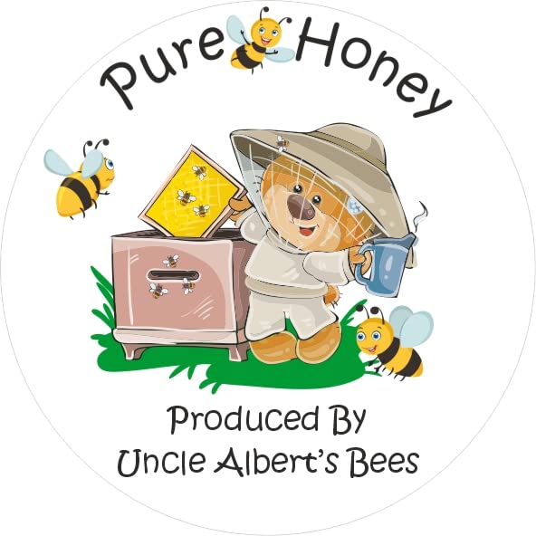 39 Beekepeer Honey Jar Personalised Labels, Stickers
