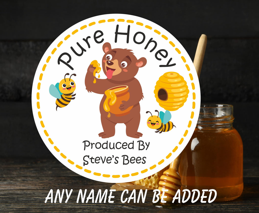 39 Personalised Honey Jar Labels, Stickers