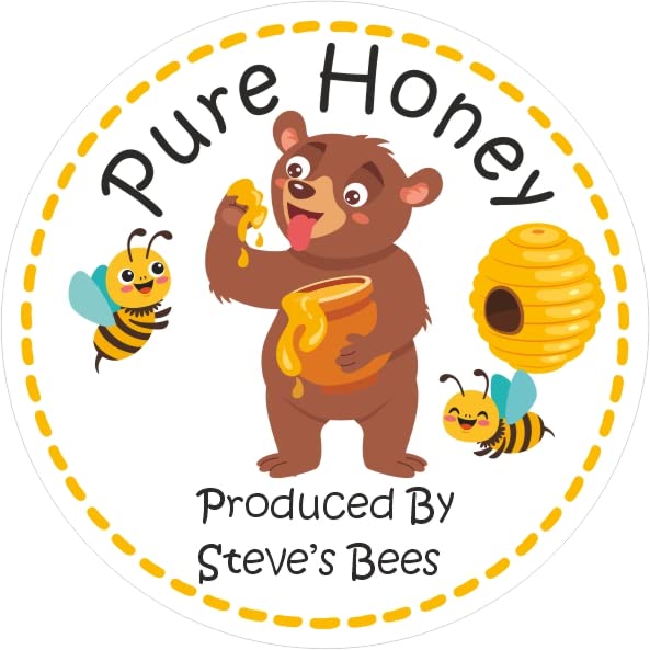 39 Personalised Honey Jar Labels, Stickers