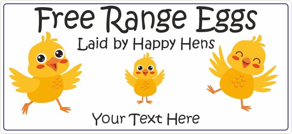 34 Personalised Egg Box Stickers Labels Freshly Laid by Happy Hens