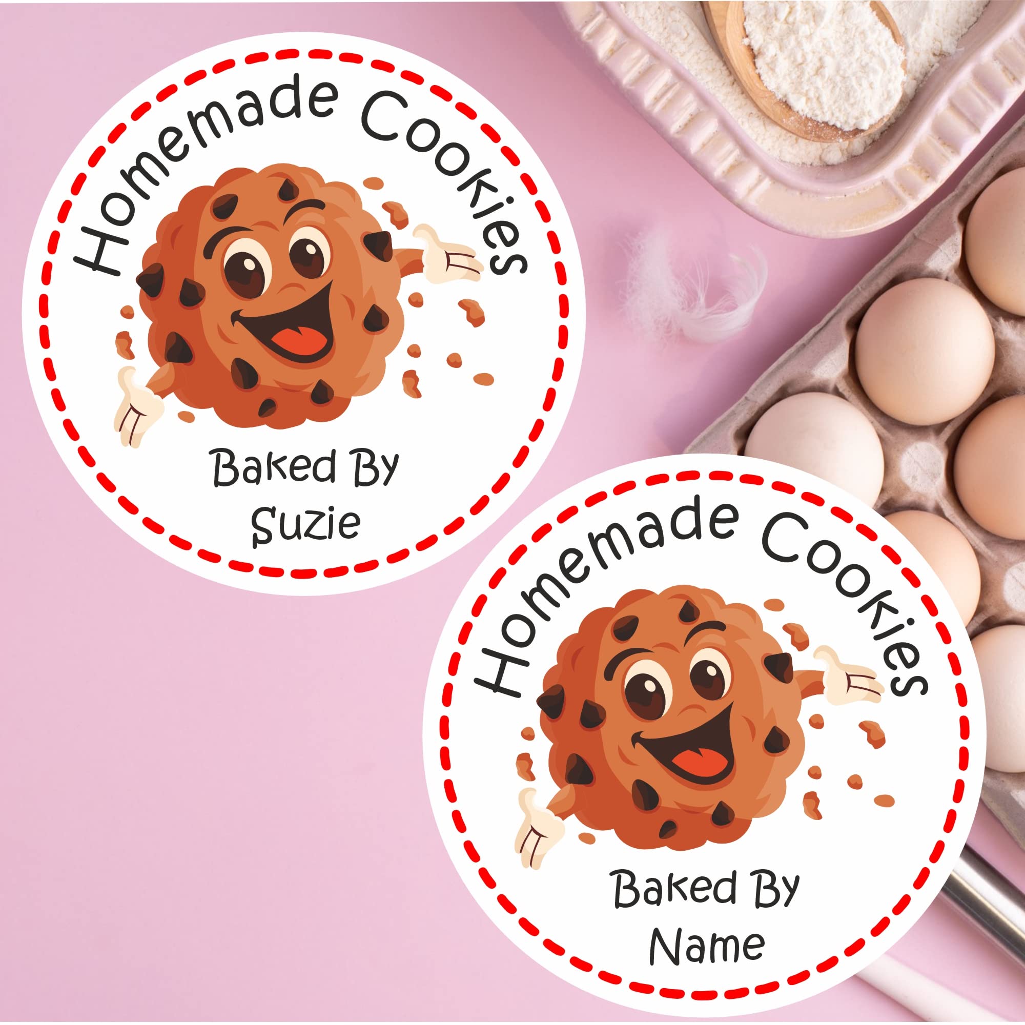 39 Personalised Cookie Labels, Stickers