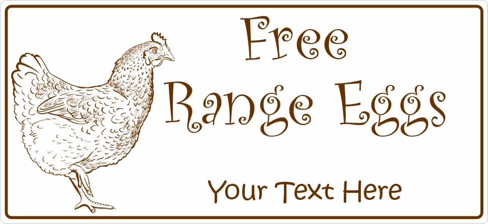 34 Personalised Free Range Eggs Laid Daily Any Address Egg Box Labels/Stickers