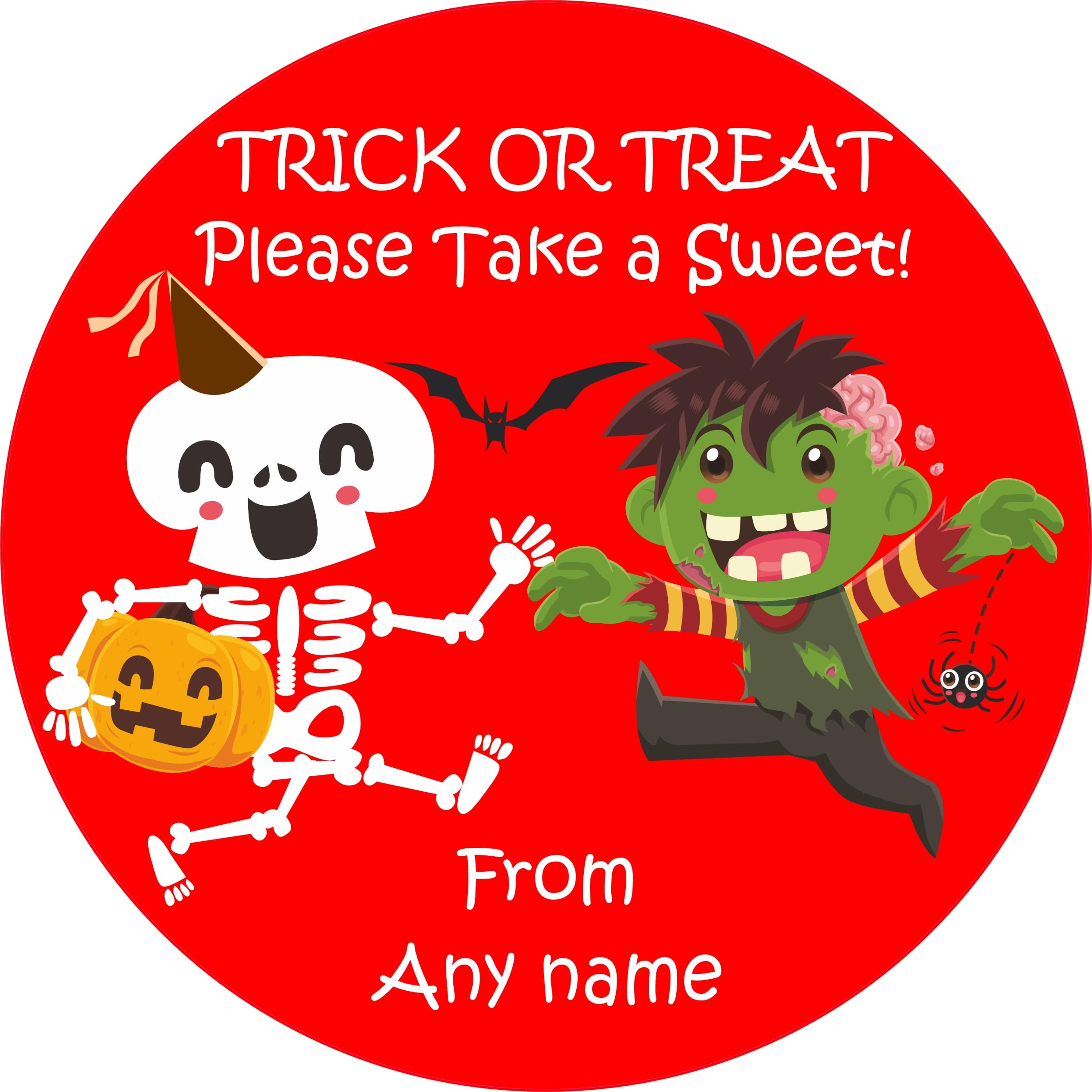 Halloween label for Celebrations chocolate tub (NO CHOCOLATE IS INCLUDED) Personalised