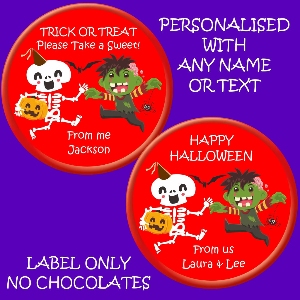 Halloween label for Celebrations chocolate tub (NO CHOCOLATE IS INCLUDED) Personalised