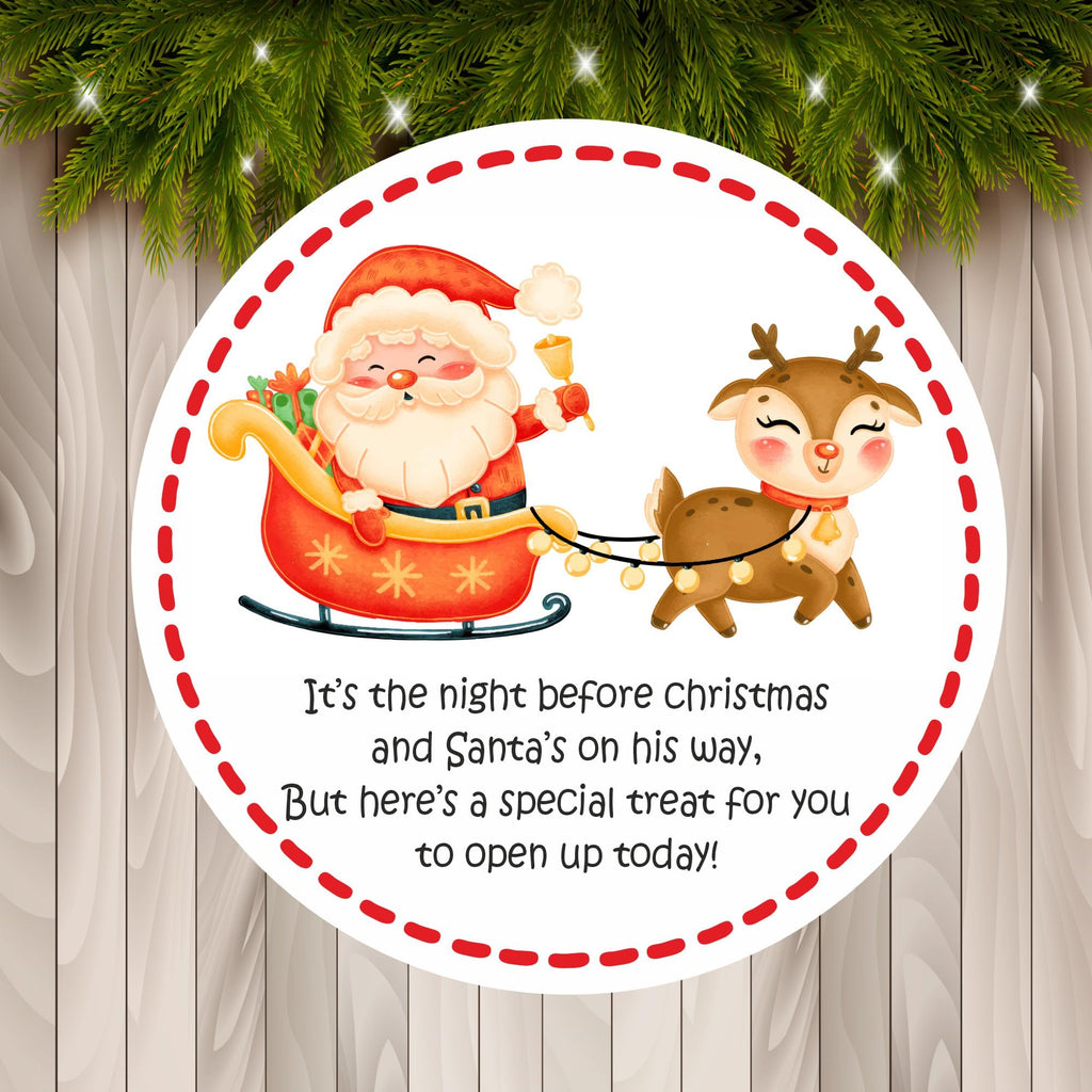 Night Before Christmas Stickers Labels, Sweet Cone, Stocking Filler Qty 39