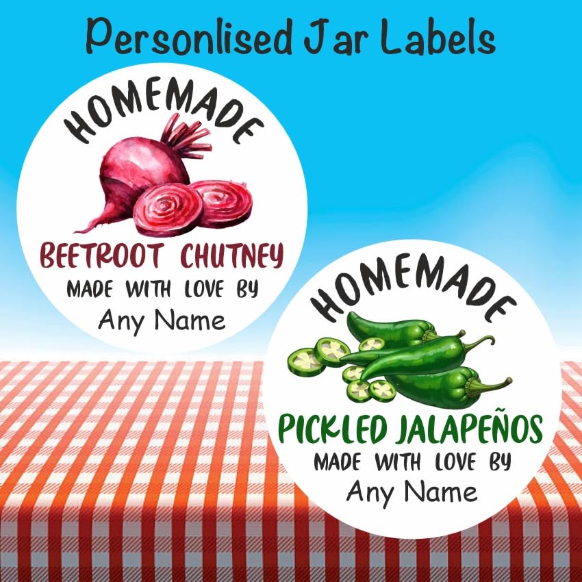 39 Personalised Beetroot Chutney Jar Labels, Stickers