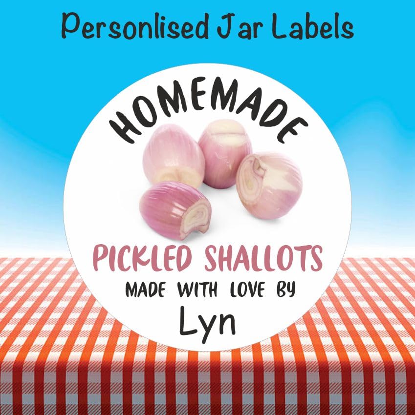 39 Pickled Shallots Labels, Stickers Personalised with Any Name