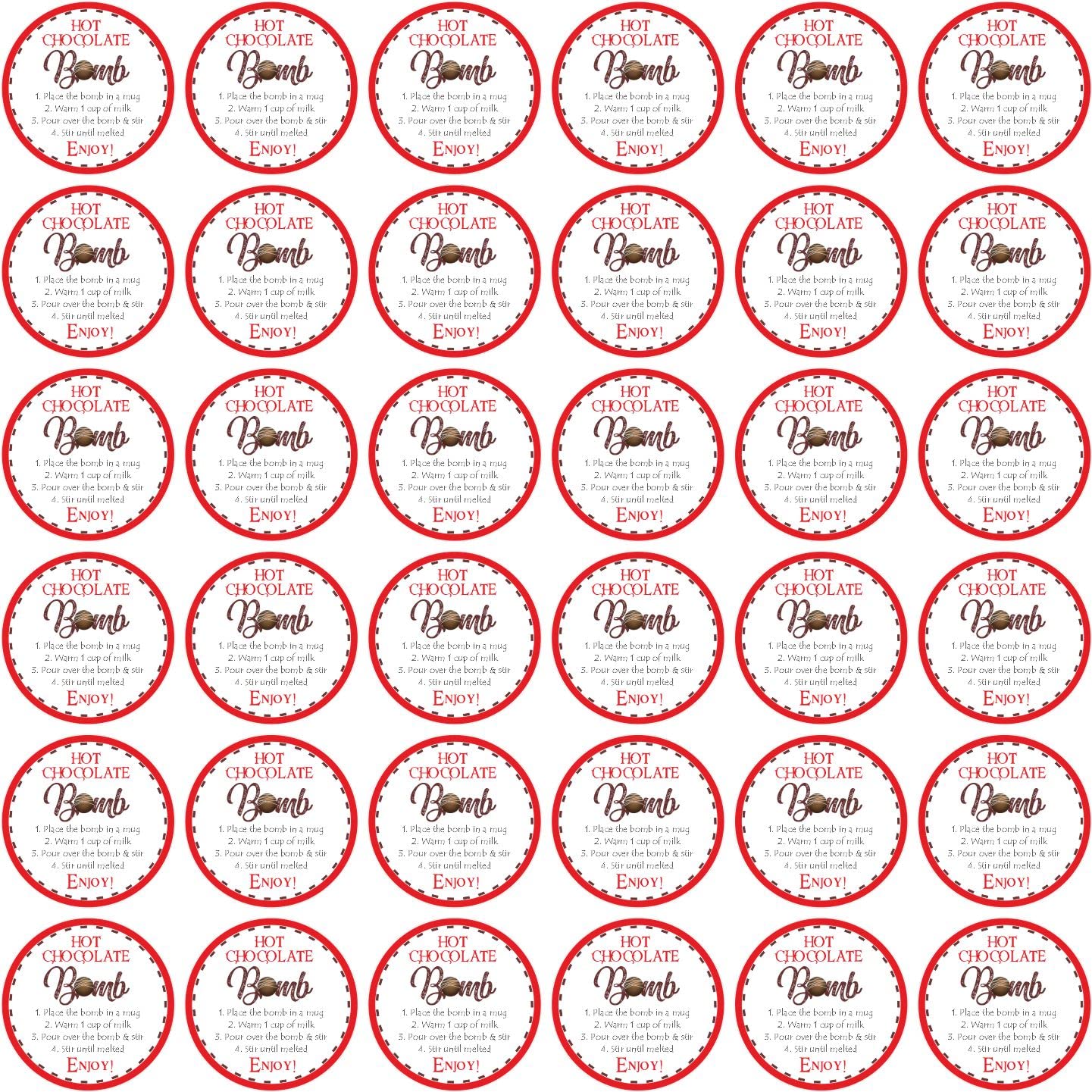 Hot Chocolate Bomb Stickers