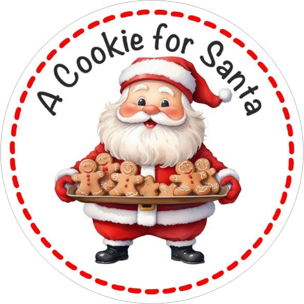 39 Christmas Cookie for Santa Stickers – Labels & Seals, Perfect for Christmas Eve Box & Stocking Filler
