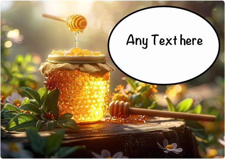 32 Honey Jar Labels, Stickers Personalised with Any Text