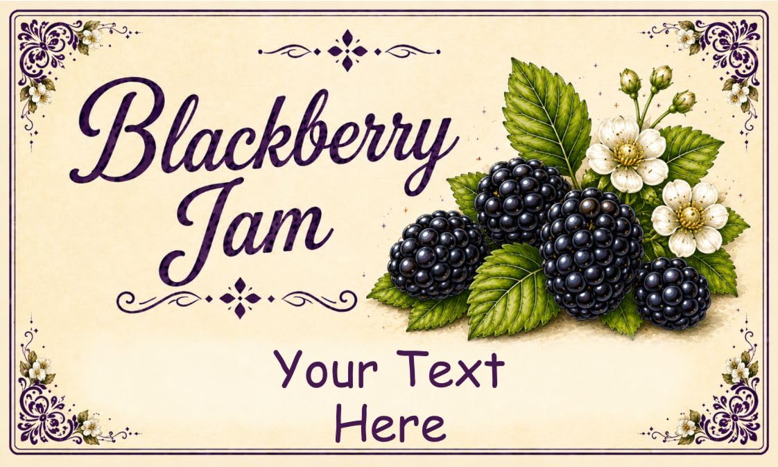 21 Personalised BlackBerry Jam Labels
