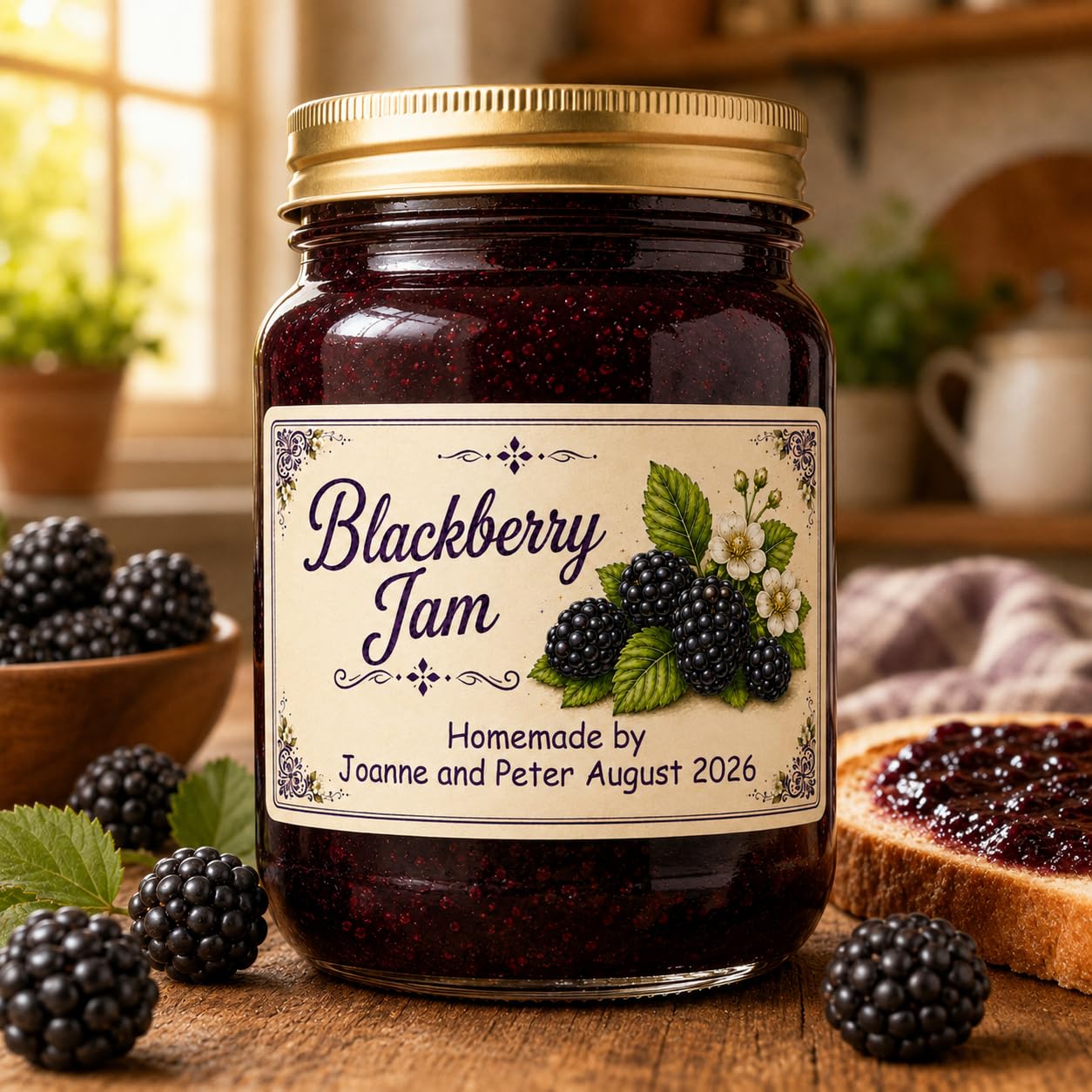 21 Personalised BlackBerry Jam Labels