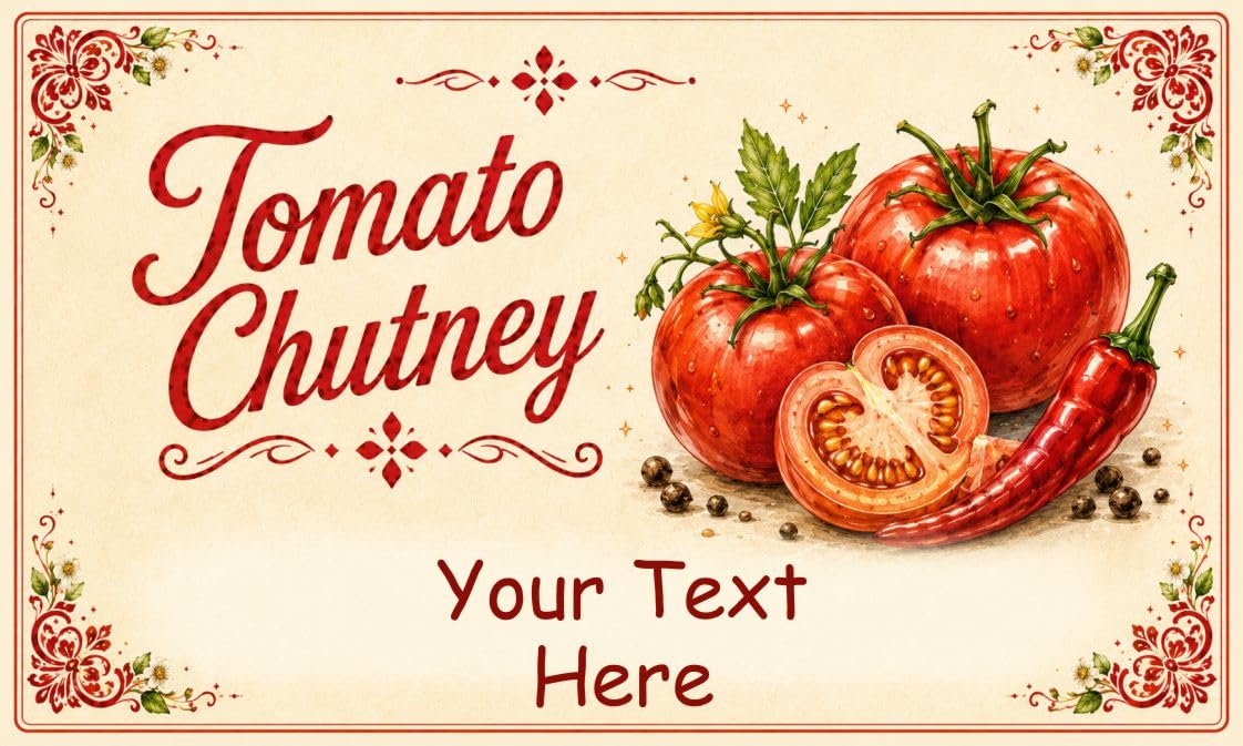 21 Personalised Tomato Chutney Labels