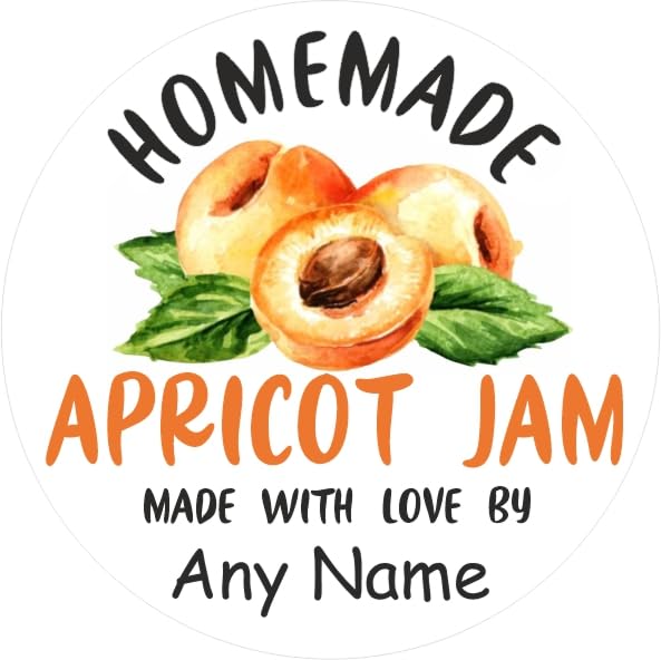 39 Personalised Apricot Jam Jar Labels, Stickers