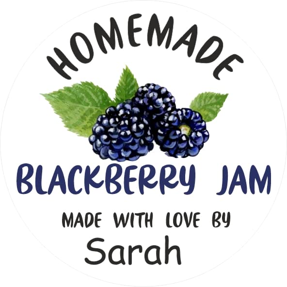 39 Personalised BlackBerry Jam Jar Labels, Stickers