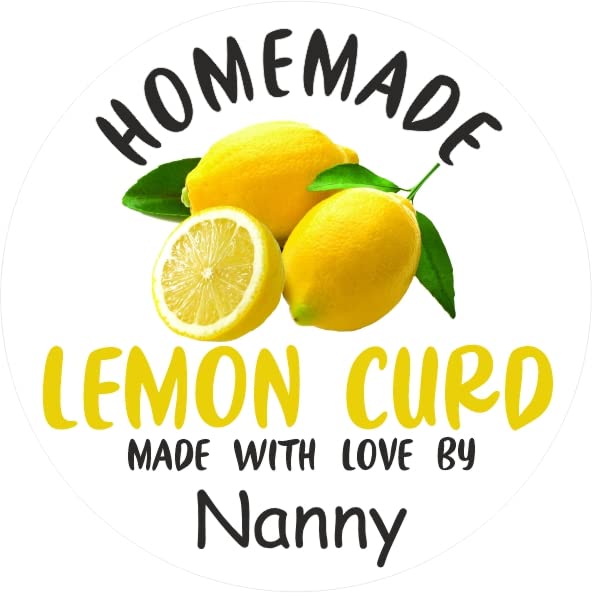 39 Personalised Lemon Curd Jar Labels, Stickers