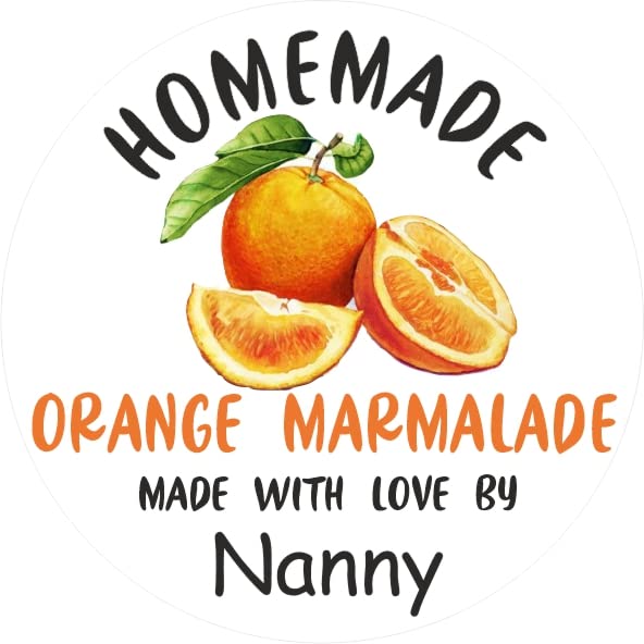 39 Personalised Orange Marmalade Jar Labels, Stickers