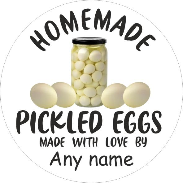39 Pickled Egg Jar Labels, Stickers Personalised with Any Name