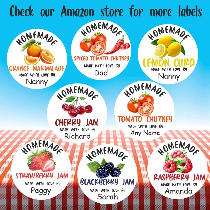 39 Personalised Peach Melba Jam Jar Labels, Stickers