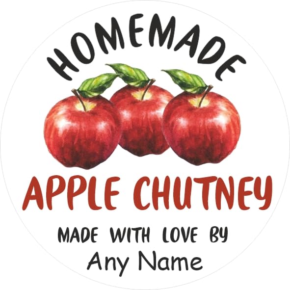 39 Personalised Apple Chutney Jar Labels, Stickers