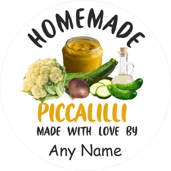39 Piccalilli Jar Labels, Stickers Personalised with Any Name