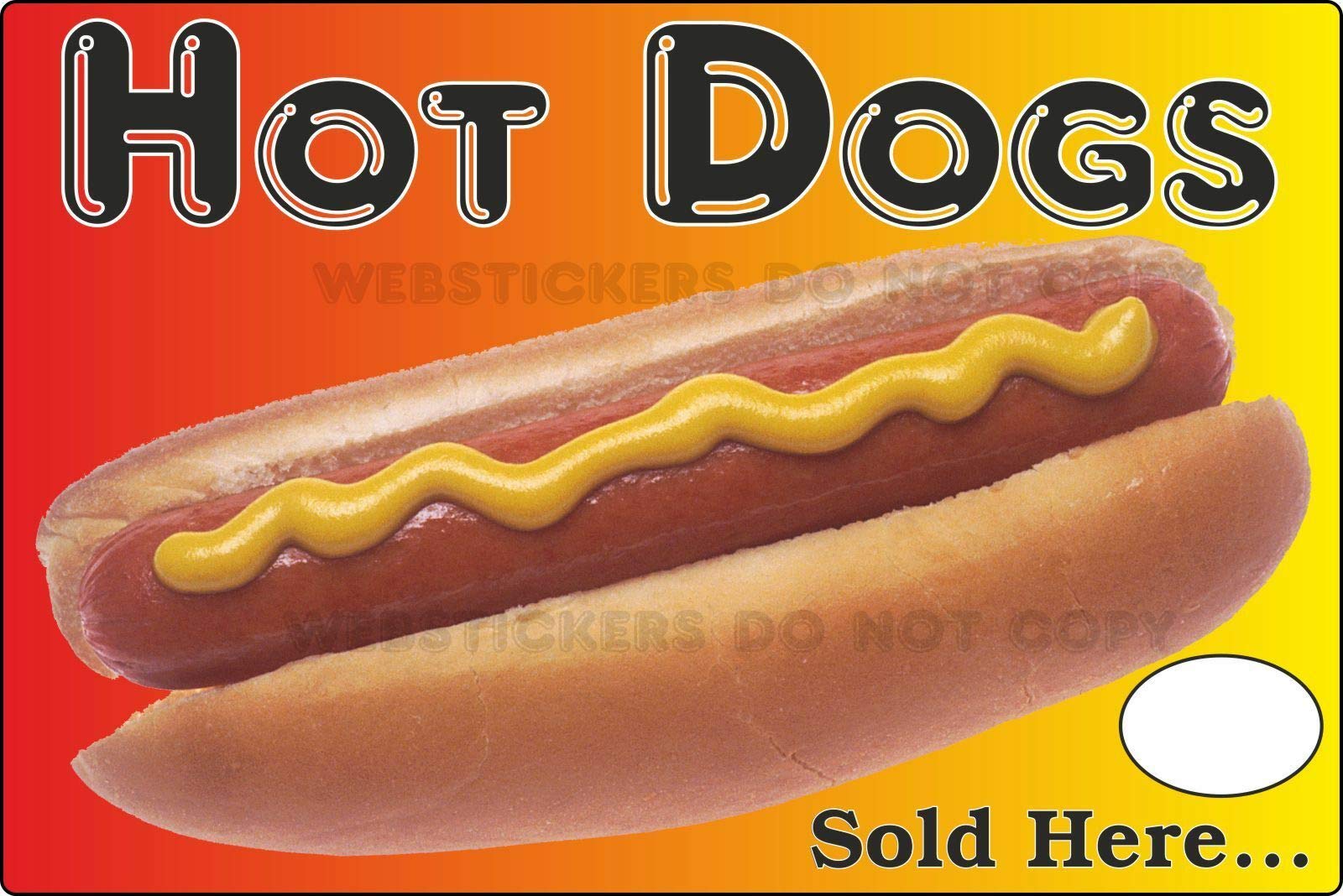 2x Hot Dog catering stickers
