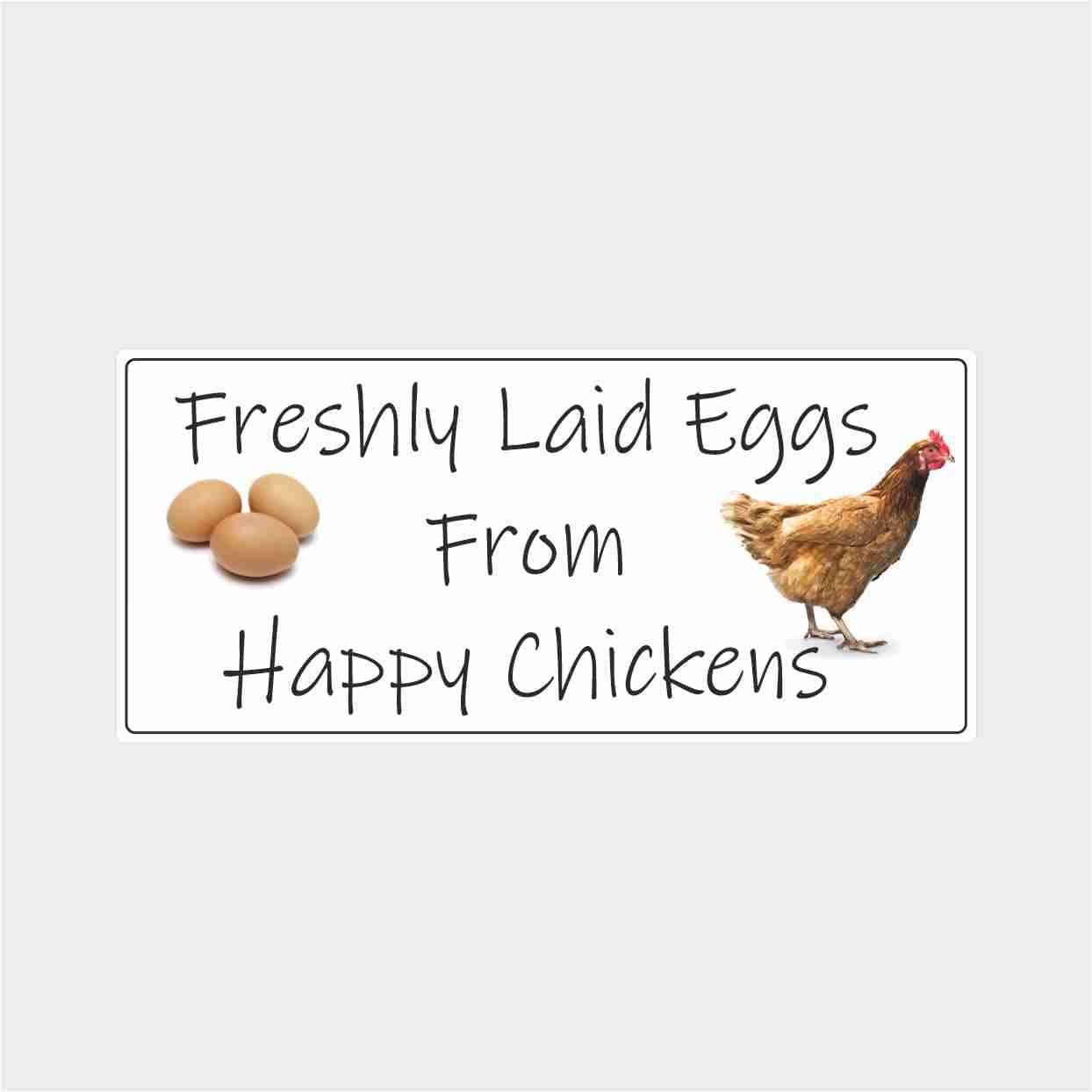 34 Egg Box Stickers Labels Freshly Laid Black Text Design