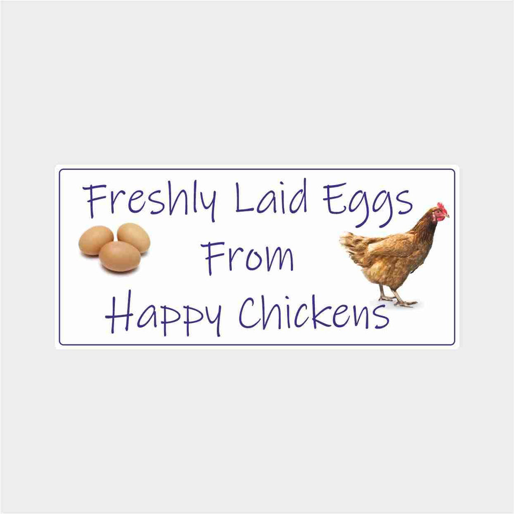 34 Egg Box Stickers Labels Freshly Laid Blue Design