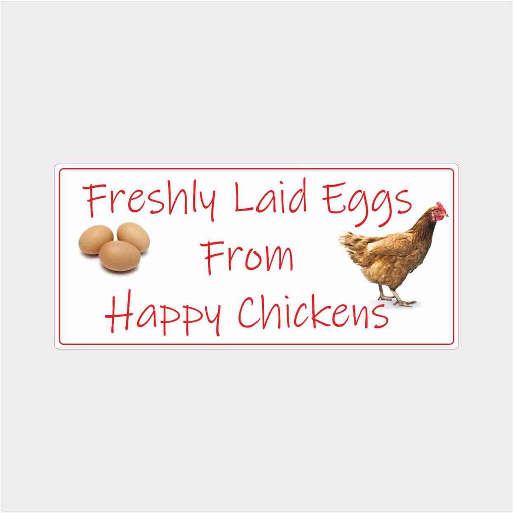 34 Egg Box Stickers Labels Freshly Laid Red Design
