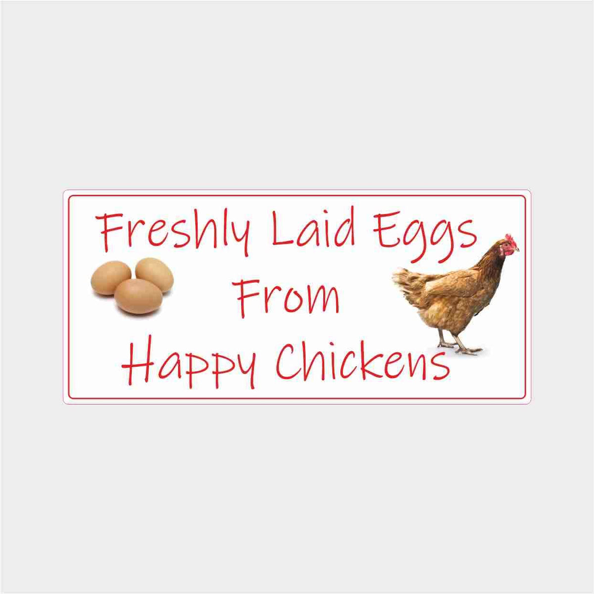 34 Egg Box Stickers Labels Freshly Laid Red Design