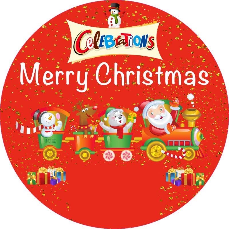 Personalised Chocolate label "LABEL ONLY" fits Celebrations Tub Christmas Secret Santa