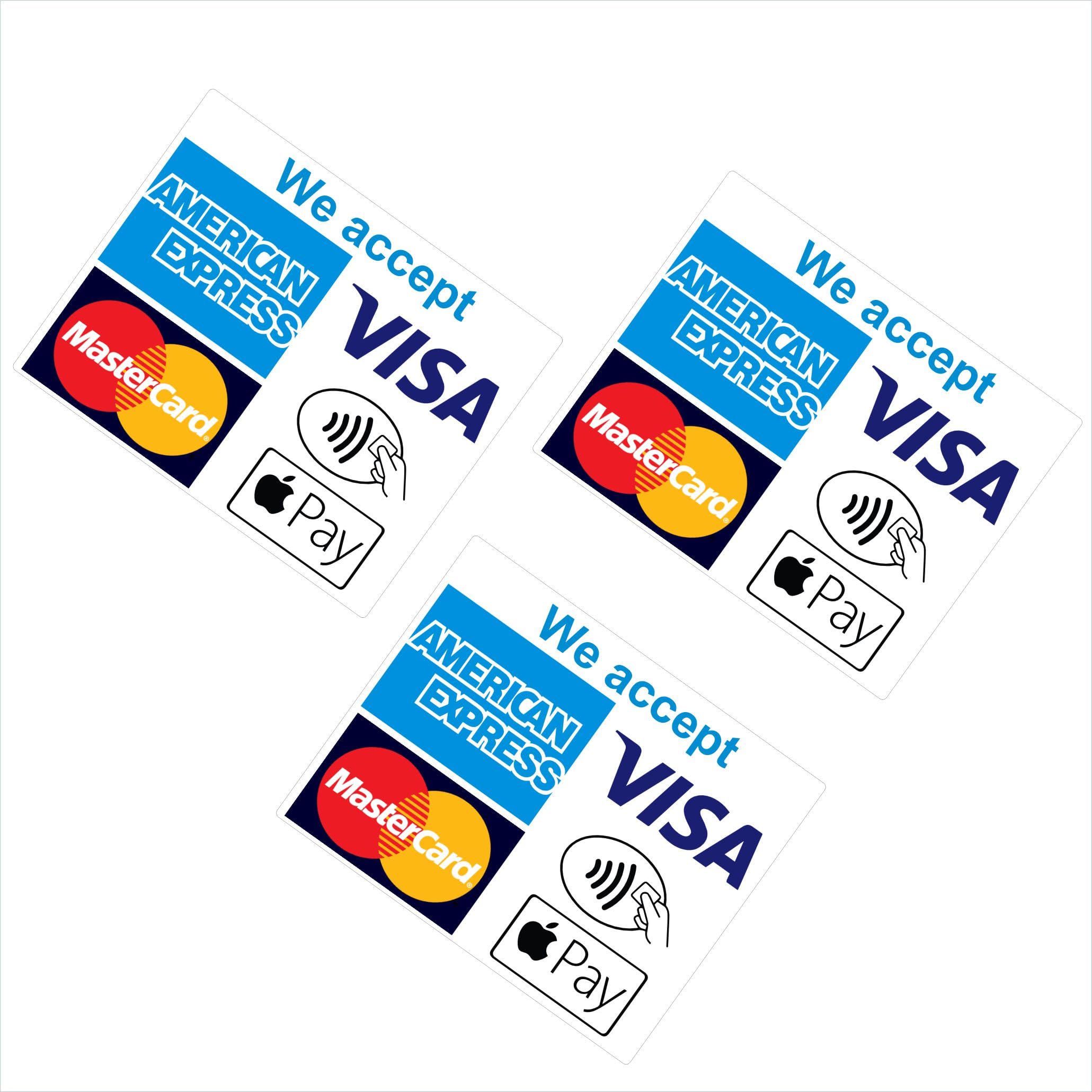 webstickers We Accept Card Payments Contactless 3 Vinyl Laminated Stickers Shop Taxi etc