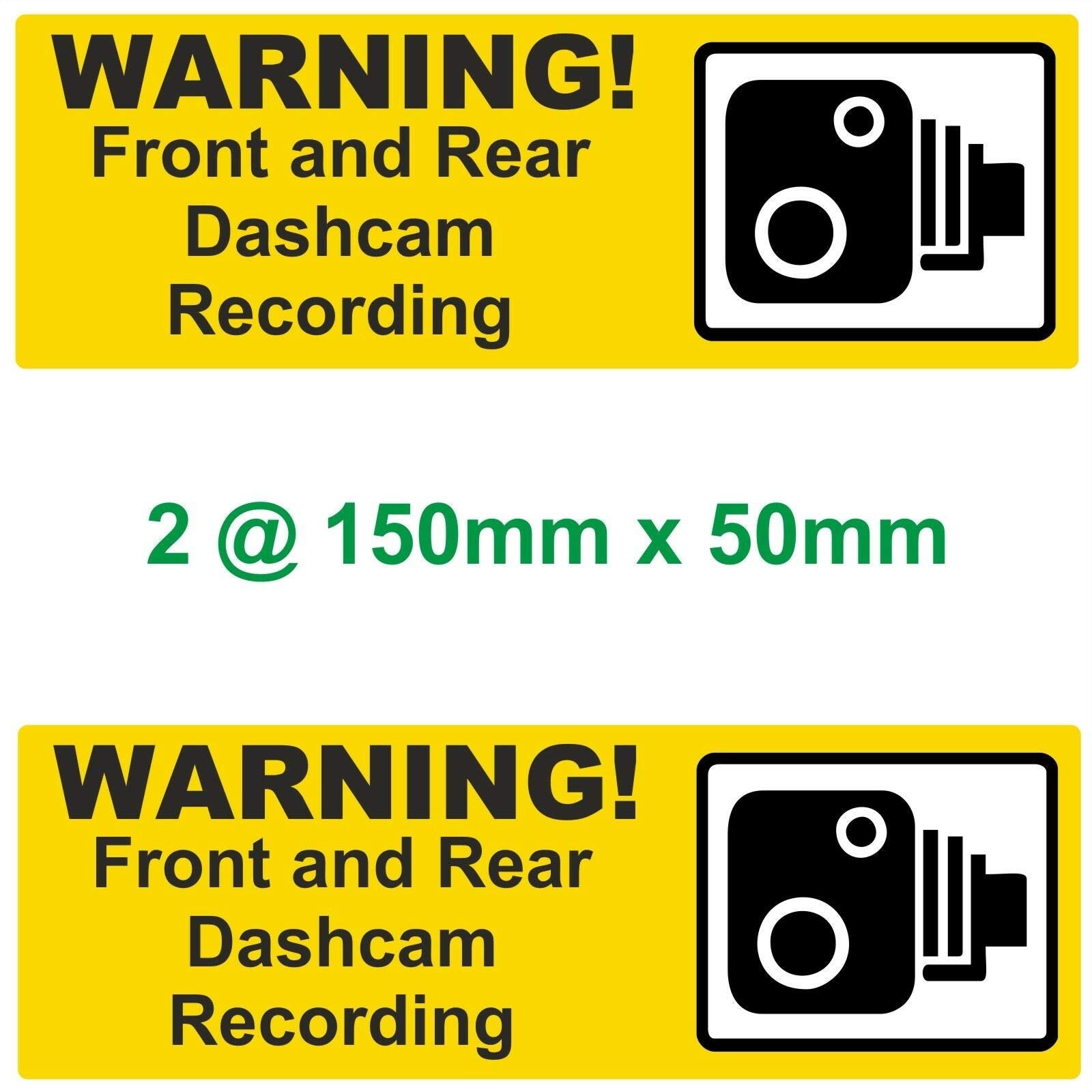 Dash Cam Recording Weatherproof Warning Stickers set of 5 Taxi Car Minibus Van etc dashcam