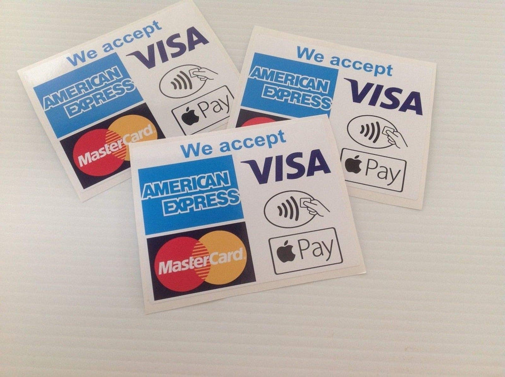 webstickers We Accept Card Payments Contactless 3 Vinyl Laminated Stickers Shop Taxi etc